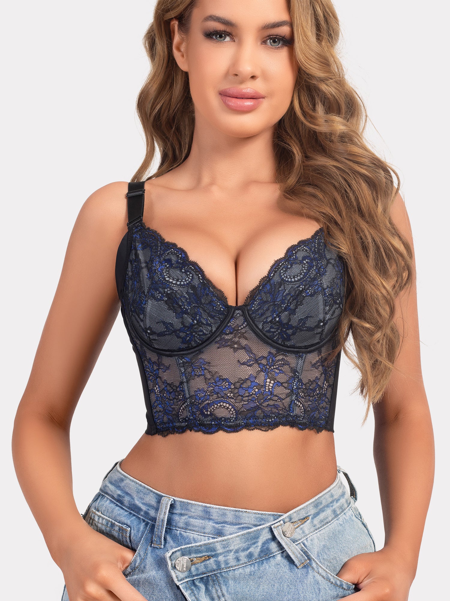 Supportive Unlined Lace Bustier – QOU