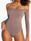 Long Sleeve Tummy Control Shapewear Going Out  Tops