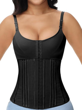 Waist Corset With Bra And Shoulder Straps For Waist Sculpting And Back Support