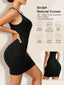 QOU Tummy Control Body Shaper Women V-Neck Adjustable Spaghetti Strap Shapewear Dress - QOU