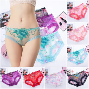 Antibacterial Cotton Panties With Lace Embroidery-Buy 4 Get 3 Free(7pcs)