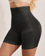 QOU High-Waist Tummy Control Mulberry Silk Butt Lift Seamless Shaping Shorts - QOU