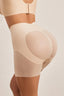 QOU Mid-Waist Silk Charcoal Antibacterial Butt Lifting Seamless Shaping Shorts - QOU