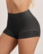 QOU Mid-Waist Silk Charcoal Antibacterial Seamless Shapewear Panties - QOU