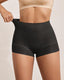 QOU Mid-Waist Silk Charcoal Antibacterial Seamless Shapewear Panties - QOU