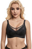 QOU Push-Up Lace Bra with "Rabbit Ear" Cups - QOU