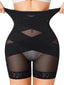 Tummy Control High Waisted Butt Lifting Mesh Lace Breathable Shapewear Shorts - QOU